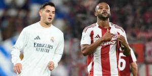 براهيم دياز احتياطي وأيوب الكعبي يقود هجوم أولمبياكوس ضد ريال مدريد