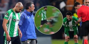 أمرابط وإيسكو يغادران الملعب بسبب الإصابة بعد اصطدام قوي بينهما في مباراة ريال بيتيس وأوتريخت