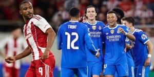 "سوبر هاتريك" مبابي يقود ريال مدريد للفوز على أولمبياكوس (3-4).. أيوب الكعبي يسجل ويقدم "أسيست"