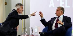 مواجهة تلفزيونية حادة بين لابورتا وفونت في سباق رئاسة برشلونة: "أنت تكذب.. لدينا أغلى تشكيلة في العالم"