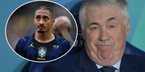 أنشيلوتي: "رافينيا شعر بانزعاج في العضلة أمام فرنسا لذلك تم استبداله بين شوطي المباراة"