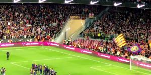 لاعبو برشلونة يثيرون الجدل بهتافات معادية لنادي إسبانيول بعد ديربي كتالونيا