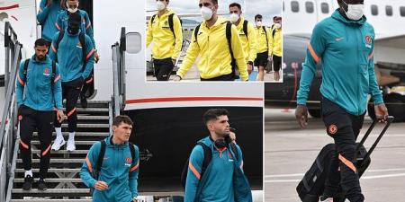 Chelsea stars touch down in Belfast ahead of Super Cup clash against Villarreal as Thomas Tuchel's men look to kick-off the new season with more silverware following their shock Champions League triumph 