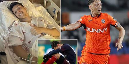 Ex-Arsenal star Mesut Ozil reveals that his back surgery 'went well' after the issue caused him to miss 31 games since 2018... but now faces long spell on the sidelines