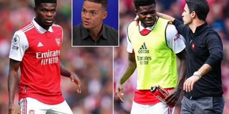 'You can't rely on him': Jermaine Jenas insists Arsenal need to sign an extra midfielder to compete with injury-prone Thomas Partey... despite the Ghanaian's man of the match display in win over rivals Tottenham