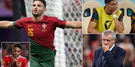 Who is Goncalo Ramos? Portugal's Cristiano Ronaldo replacement hits a HAT-TRICK in his first World Cup start against Switzerland - after Fernando Santos drops his captain to the bench