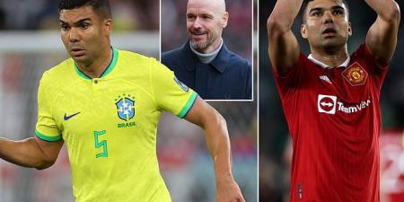 Casemiro 'is set to captain Brazil against Morocco' this week... sparking questions for Man Utd boss Erik ten Hag, who could hand him the armband with Bruno Fernandes failing to impress as stand in for Harry Maguire