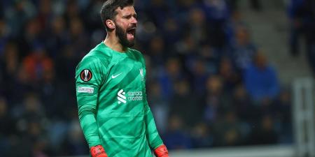 Liverpool supporters express their frustration after shocking Alisson stat emerges following the Reds' Europa League exit against Atalanta