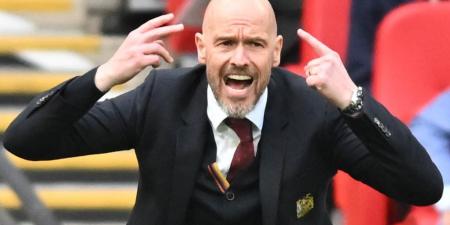 Man United manager Erik ten Hag slams his critics as a 'disgrace' for 'embarrassing' questioning of their FA Cup struggle against Coventry - and defends his 'four out of four' cup record