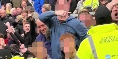 Police charge Burnley fan, 44, for tragedy chanting after he was spotted 'mocking the Munich air disaster with sick plane gestures' during draw with Man United at Old Trafford