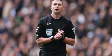 Revealed: Why referee Michael Oliver will only be on VAR duty in the Premier League this weekend... after coming under fire for missing Declan Rice's kick on Ben Davies in the North London Derby