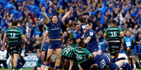 Leinster 20-17 Northampton: A James Lowe hat-trick secures a Champions Cup final spot for the hosts as Saints go down fighting at Croke Park