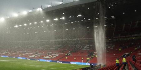 Arsenal fans mock Old Trafford's leaking roof as storm hits the stadium near full-time in Gunners' 1-0 win - while Red Devils fans SLAM the Glazers after the 'absolutely embarrassing' scenes