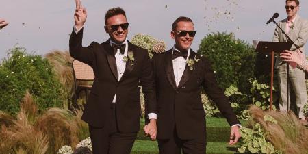 Scott Mills marries fiancé Sam Vaughan! First look at BBC Radio 2 star's 'incredible' Barcelona wedding as he ties the knot in front of celebrity pals and parties into the early hours