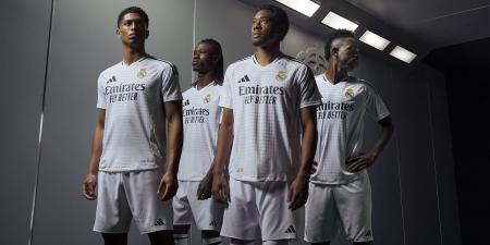 Real Madrid unveil their new home kit for the 2024-25 season as Jude Bellingham and Co strike a pose in their redesigned white strip... with Kylian Mbappe expected to take the No 9 shirt at the Santiago Bernabeu