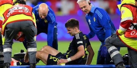 Kieran Tierney is OUT of Euro 2024 as he leaves Scotland camp to have hamstring injury assessed by Arsenal after being forced off in Switzerland draw
