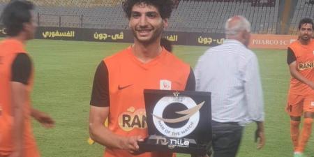 عمرو ناصر رجل مباراة فاركو والاتحاد السكندري في دوري نايل