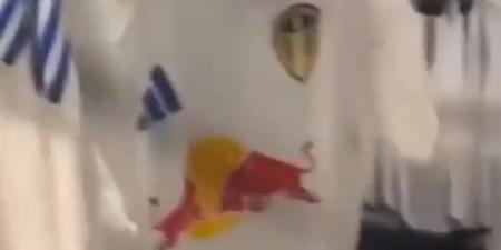 Leeds's new Red Bull-sponsored shirt is 'leaked' online, sparking fury from fans over the RED of Man United being used (which even McDonald's pulled out of their logo for their Elland Road branch!)
