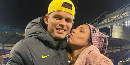 Thiago Silva's wife Belle gets emotional as she clears out her husband's private box at Stamford Bridge following Brazil star's Chelsea exit after four years at the club