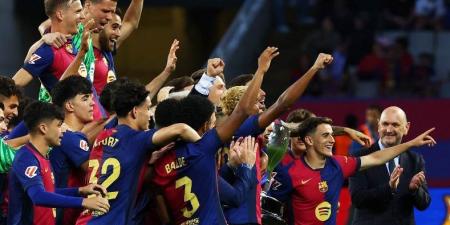 شاهد احتفالات برشلونة بالتتويج بلقب الدوري الإسباني "فيديو"