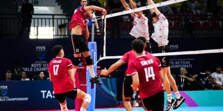 منتخب مصر لشباب الطائرة يهزم كندا ضمن منافسات تحديد المراكز ببطولة العالم