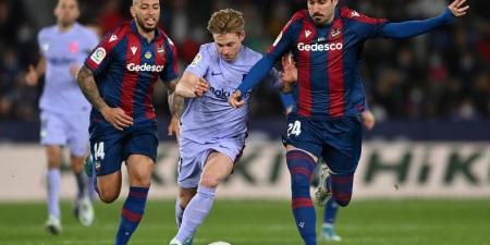 القنوات الناقلة لمباراة برشلونة وليفانتي بالدوري الإسباني