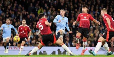 تشكيل مانشستر سيتي ومانشستر يونايتد الرسمي في ديربي الدوري الإنجليزي