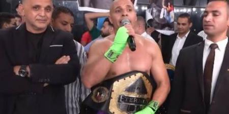 أبو ستيت بعد فوزه بنزال "النمور" بالكيك بوكسينج: رجالتك على أد العهد يا ريس "فيديو"