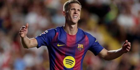 برشلونة يعلن إصابة أولمو على مستوى عضلة الساق اليسرى دون تحديد مدة غيابه