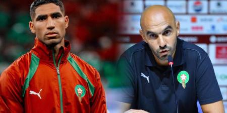 الركراكي: "إصابة حكيمي أرعبتني لأنه لاعب لا يُعوض لكننا سنعمل جاهدين ليكون جاهزا بنسبة 100% ضد جزر القمر"