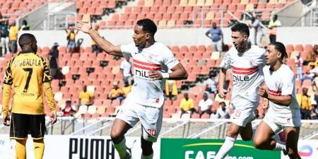 الزمالك يتقدم على كايزر تشيفز في الشوط الأول بهدف الجزيري