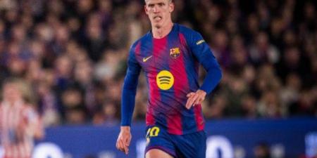 برشلونة يكشف تشخيص إصابة أولمو ومدة غيابه