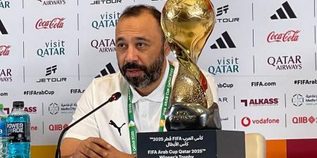 السكتيوي: "الوصول إلى نهائي كأس العرب شيء جيد ولكن الفوز باللقب هو الأهم بالنسبة لنا"