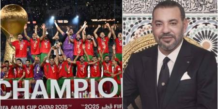الملك محمد السادس يهنئ أعضاء المنتخب الوطني الرديف بعد التتويج بكأس العرب