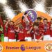 Man United U18s secure a league and cup double after victory against rivals Man City - as new technical director Jason Wilcox watches on alongside Red Devils legend Wayne Rooney
