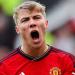Rasmus Hojlund is spotted looking bemused at Erik ten Hag's decision to substitute Kobbie Mainoo in Man United's draw with Burnley - which sparked furious reaction from fans