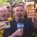 Jamie Carragher hilariously downs a beer on live TV after being handed it by Dortmund fans ahead of their Champions League clash against PSG