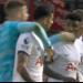 Tottenham defenders Cristian Romero and Emerson Royal break into a heated argument before Guglielmo Vicario intervenes during clash with Liverpool