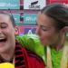 'She has to party!': Man United goalkeeper Mary Earps gatecrashes Ella Toone's post-match interview in jubilant scenes after the club secured FA Cup glory with a 4-0 win over Tottenham