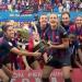 سيدات برشلونة يحتفلن بلقب الدوري الإسباني مع الجماهير