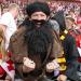 Arsenal goalkeeper Aaron Ramsdale spotted wearing hilarious Hagrid costume - complete with a bushy black beard - for Southampton's play-off final victory