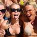 Kate Lawler showcases her toned figure in a skimpy black bikini as she parties in Barcelona at her pal's hen do