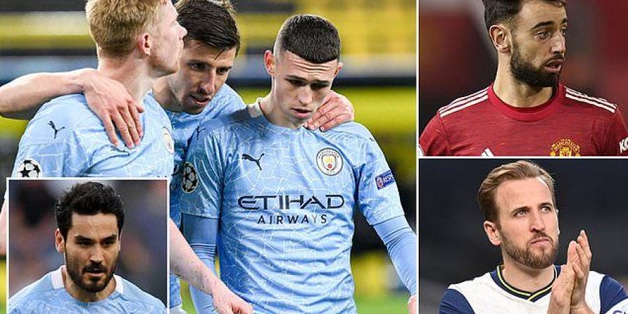 Man City DOMINATE the PFA Player of the Year shortlist with only Bruno Fernandes and Harry Kane challenging their cohort of Ruben Dias, Kevin De Bruyne, Phil Foden and Ilkay Gundogan 