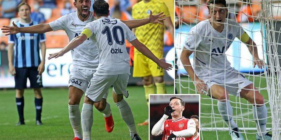 Mesut Ozil FINALLY scores his first goal in 18 MONTHS as controversial former Arsenal star breaks his duck for Fenerbahce at long last with winner over Adana Demirspor