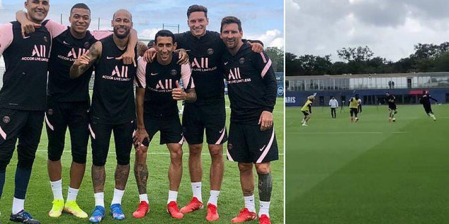 Stars align at PSG training as Mauricio Pochettino unleashes Lionel Messi with Kylian Mbappe AND Neymar... but fans are left baffled at the 'most unfair mini game team of ALL TIME'