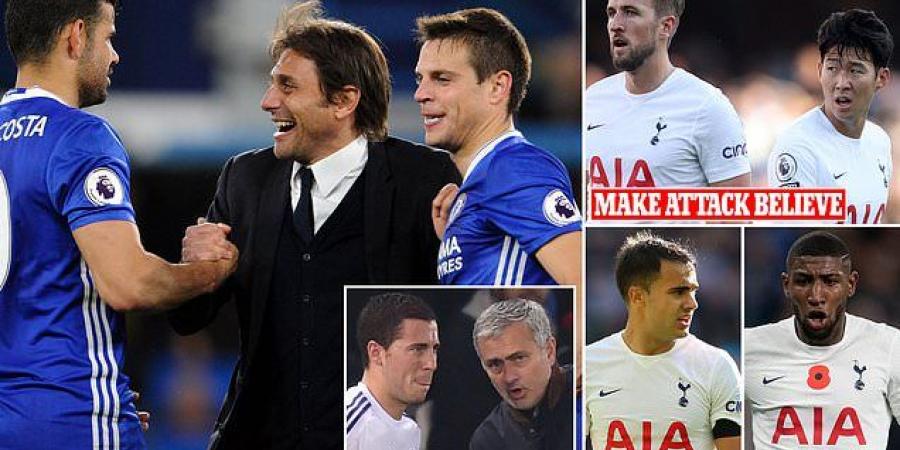 Antonio Conte has already turned one Jose Mourinho mess into title winners at Chelsea... now he needs to repeat the trick at Spurs by reviving his three-man defence, injecting passion to lift the gloom and breathing new life into a misfiring attack
