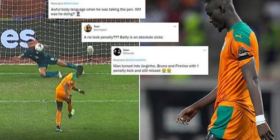 'He is a MAD MAN!': Eric Bailly leaves fans in DISBELIEF on social media as his bizarre one-step, no-look penalty vs Egypt dumps Ivory Coast out of AFCON... with some joking that he 'turned into Jorginho, Bruno Fernandes and Roberto Firmino' all at once