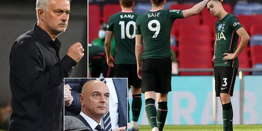 Jose Mourinho wishes Tottenham 'the best - even Mr Levy' after aiming another dig at them for sacking him just days before the Carabao Cup final... as 'hurt' Roma boss admits timing was 'strange for a guy with my career and history'