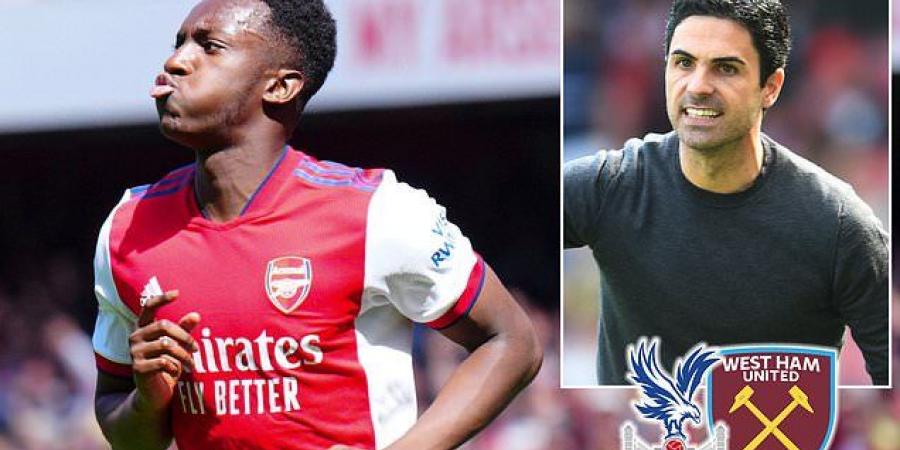 Arsenal 'pulling out all the stops to keep Eddie Nketiah' with manager Mikel Arteta 'desperate' to keep out-of-contract star - with 'SIX Premier League clubs including West Ham and Crystal Palace eyeing free transfer'