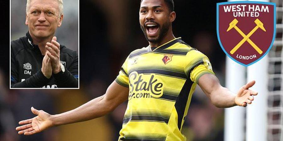 West Ham 'set to bolster attacking options with plans to make a £20m bid for Nigerian striker Emmanuel Dennis' as relegated Watford struggle to keep their squad together